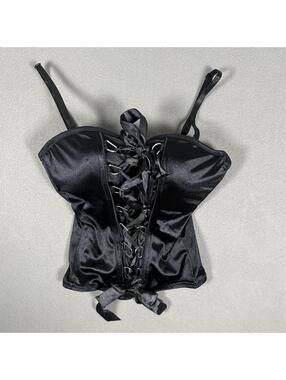 Corset Top black Lace Up Gothic